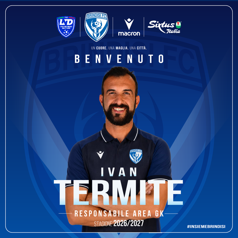 Ivan Termite è il nuovo responsabile dell’Area Portieri