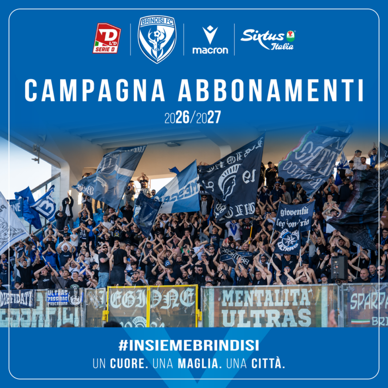 Brindisi FC: al via la campagna abbonamenti 2026/2027