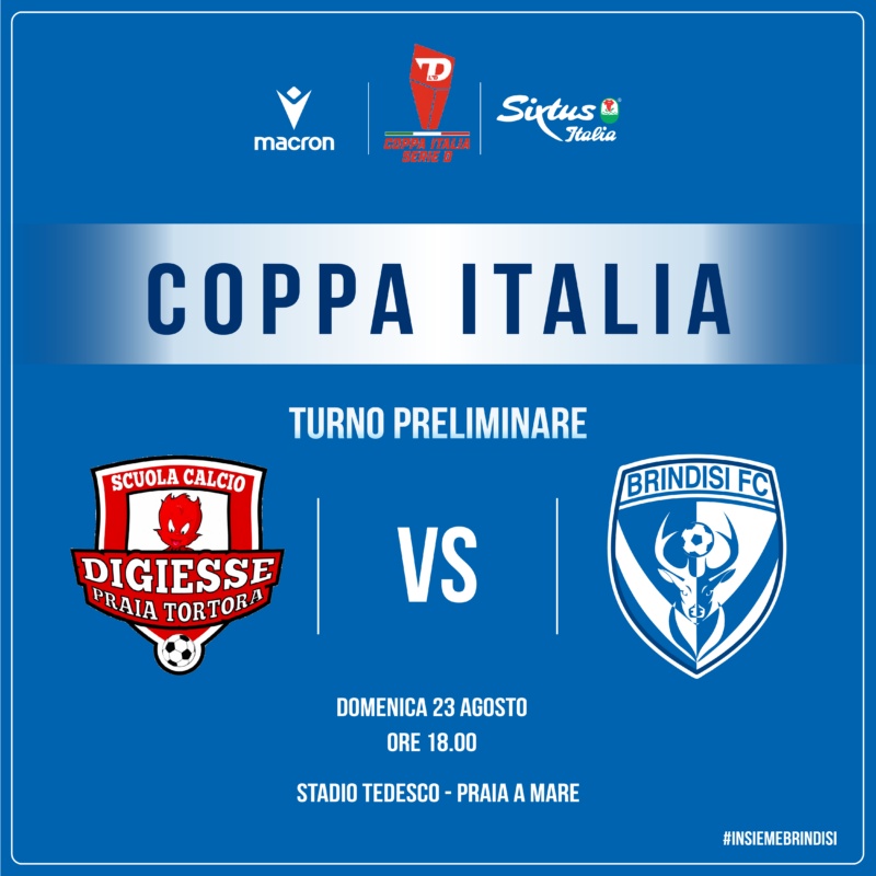 Coppa Italia: domenica turno preliminare con la Digiesse Praia Tortora