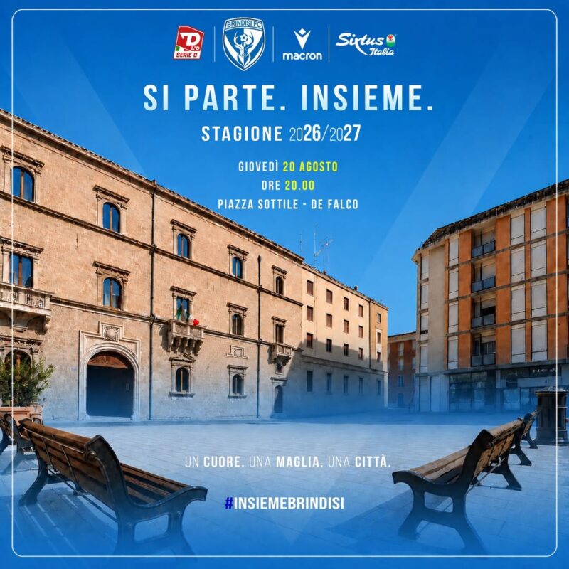 Brindisi FC: giovedì la presentazione della stagione 2026/27